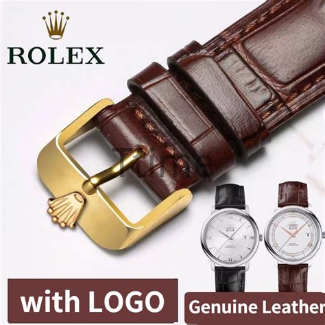 womens leather watch bands for a large rolex face|authentic Rolex leather watch bands.